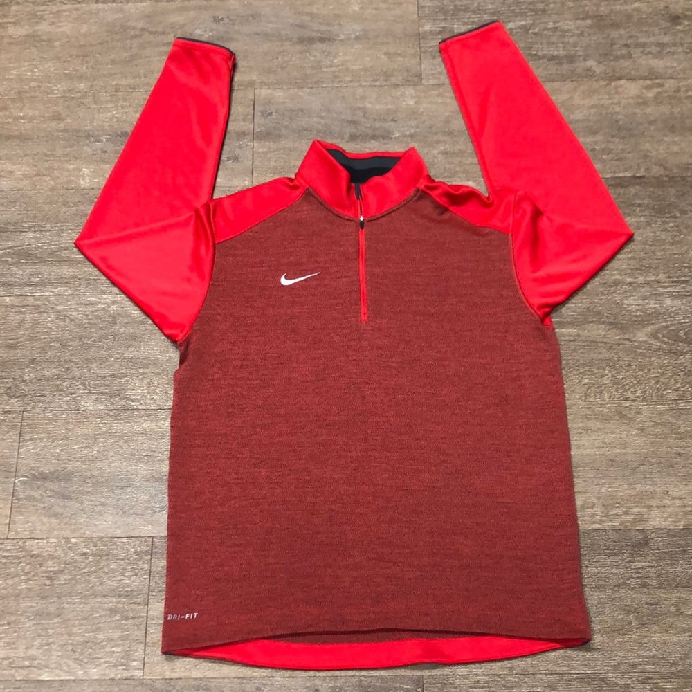 ⭐️⬇️ Nike Half ZipUp DriFit Red Sweatshirt